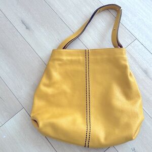 Yellow leather bag